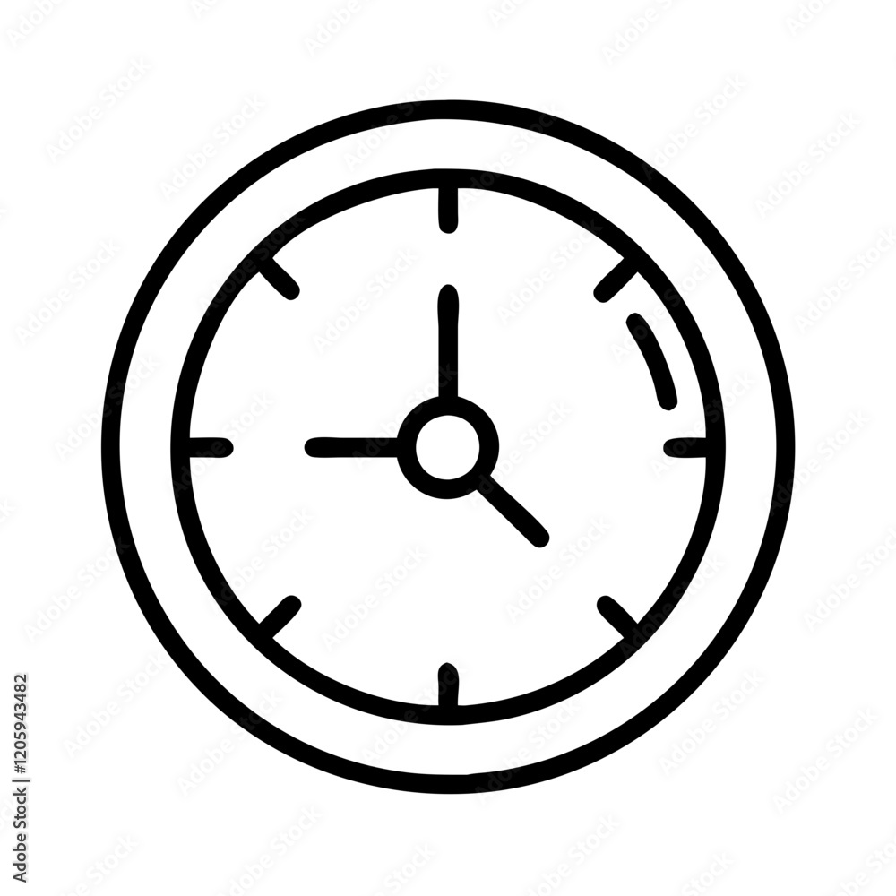 clock icon, clock line art - simple line art of clock, perfect for clock logos and icons clock icon, clock line art - simple line art of clock, perfect for clock logos and icons