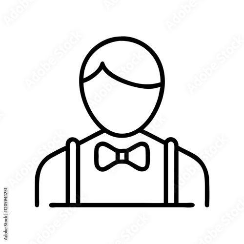 club bouncer icon, club bouncer line art - simple line art of club bouncer, perfect for club bouncer logos and icons