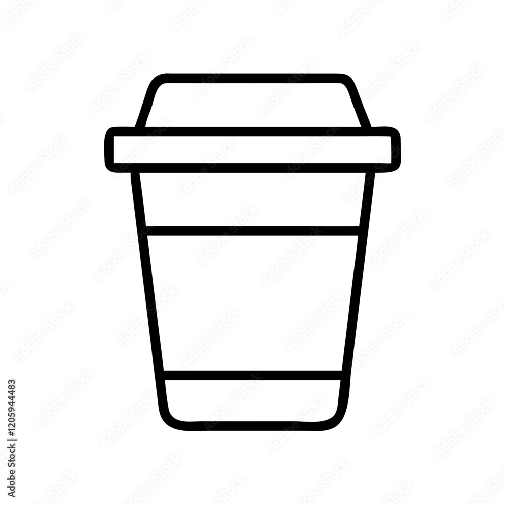 coffee cup icon, coffee cup line art - simple line art of coffee cup, perfect for coffee cup logos and icons coffee cup icon, coffee cup line art - simple line art of coffee cup, perfect for coffee cup logos and icons