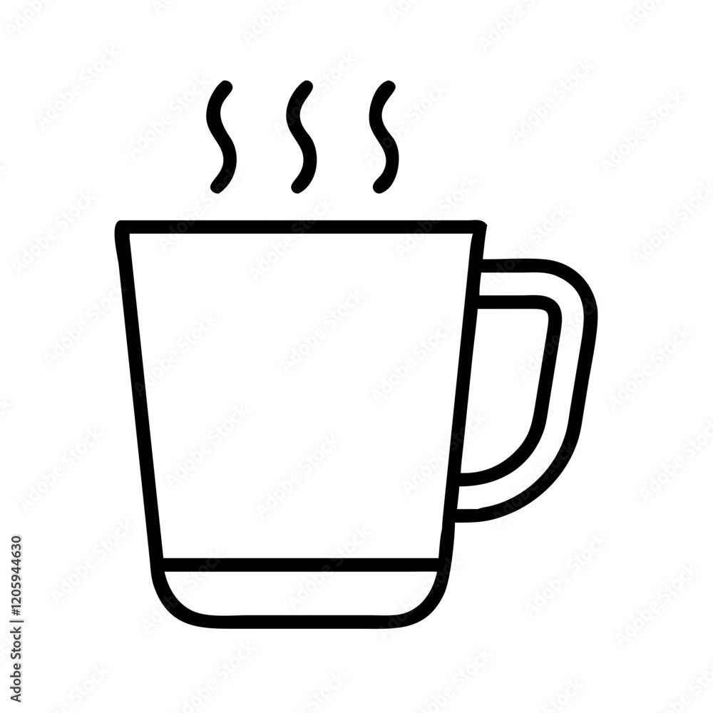 coffee mug icon, coffee mug line art - simple line art of coffee mug, perfect for coffee mug logos and icons coffee mug icon, coffee mug line art - simple line art of coffee mug, perfect for coffee mug logos and icons