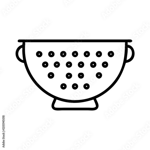 colander icon, colander line art - simple line art of colander, perfect for colander logos and icons