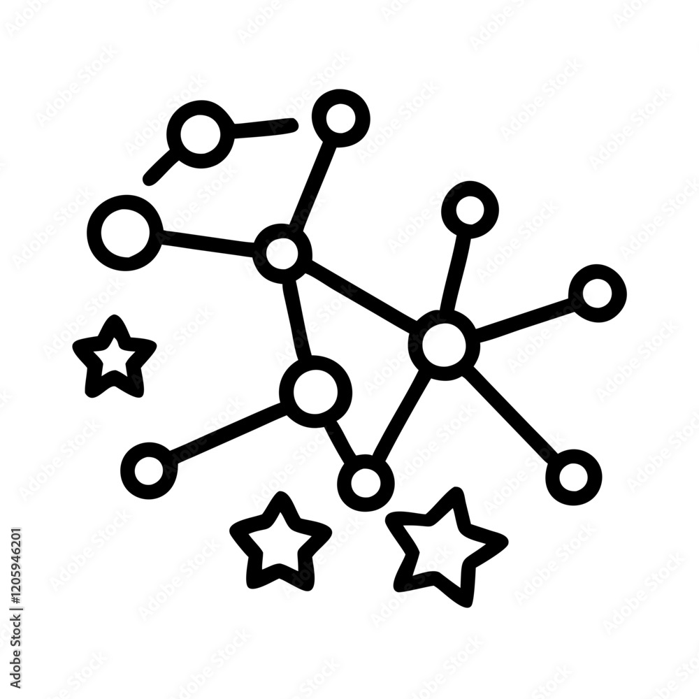 constellations icon, constellations line art - simple line art of constellations, perfect for constellations logos and icons constellations icon, constellations line art - simple line art of constellations, perfect for constellations logos and icons