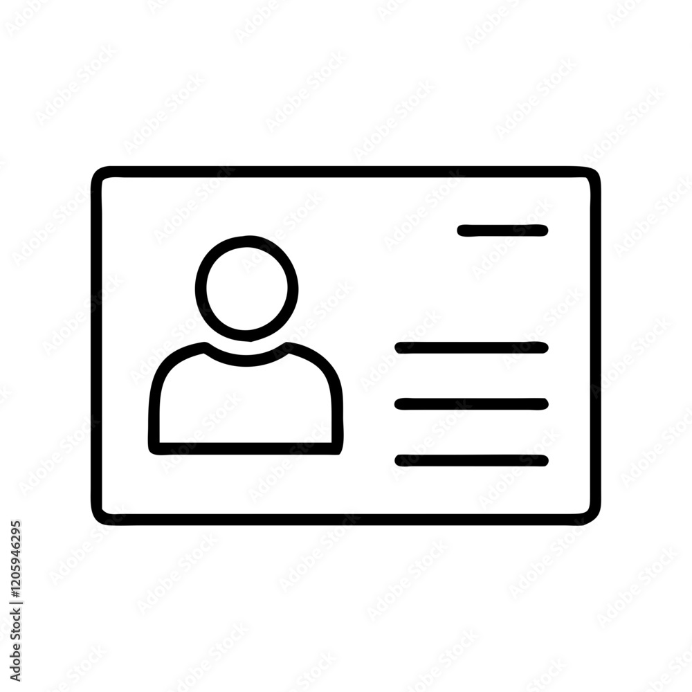 contact card icon, contact card line art - simple line art of contact card, perfect for contact card logos and icons contact card icon, contact card line art - simple line art of contact card, perfect for contact card logos and icons