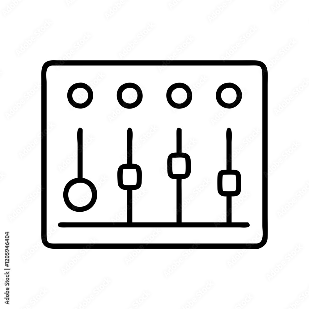 control panel icon, control panel line art - simple line art of control panel, perfect for control panel logos and icons control panel icon, control panel line art - simple line art of control panel, perfect for control panel logos and icons