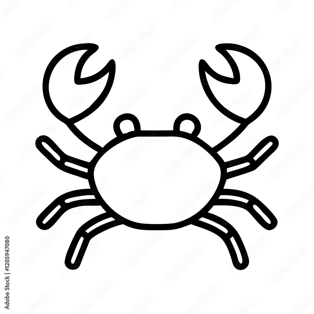 crab icon, crab line art - simple line art of crab, perfect for crab logos and icons crab icon, crab line art - simple line art of crab, perfect for crab logos and icons