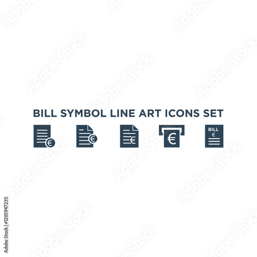 Invoice, bill icons set suitable for info graphics, websites and print media and interfaces.