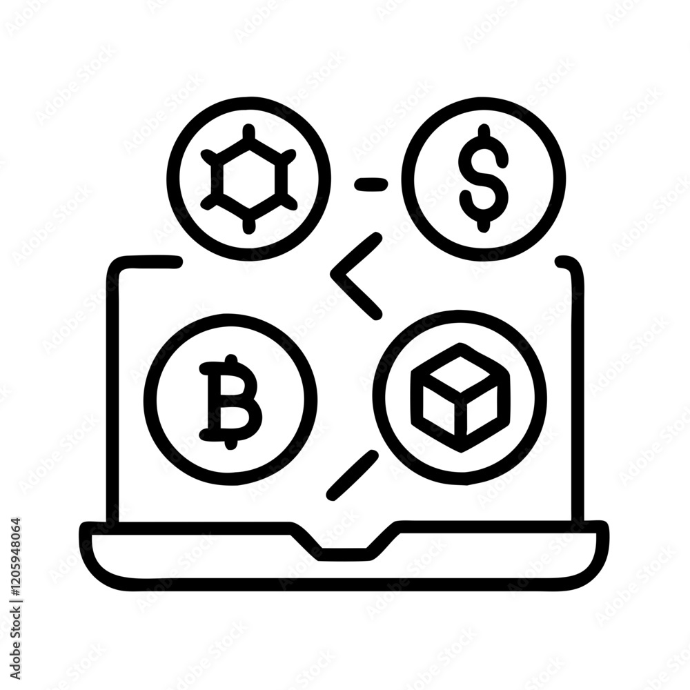 crypto exchange icon, crypto exchange line art - simple line art of crypto exchange, perfect for crypto exchange logos and icons crypto exchange icon, crypto exchange line art - simple line art of crypto exchange, perfect for crypto exchange logos and icons