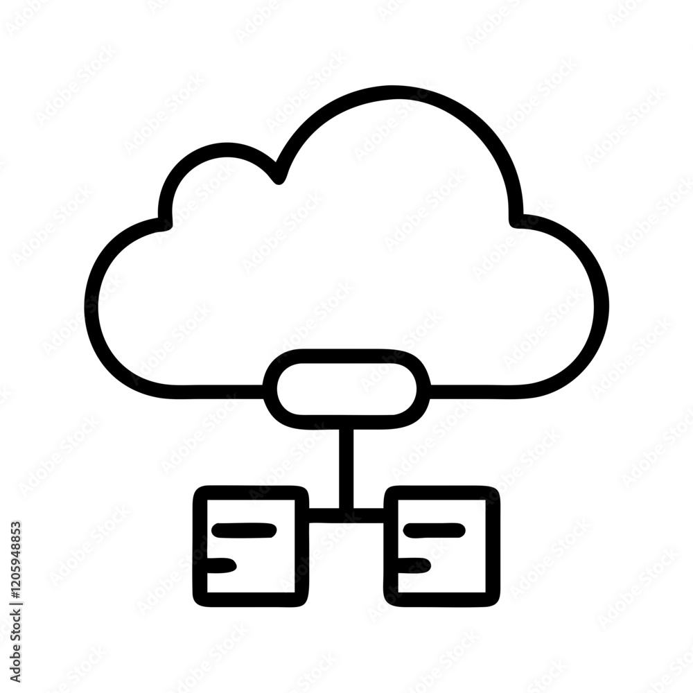 data cloud icon, data cloud line art - simple line art of data cloud, perfect for data cloud logos and icons data cloud icon, data cloud line art - simple line art of data cloud, perfect for data cloud logos and icons