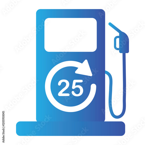 Petrol pump symbol icon. Petrol pump silhouette symbol for app and web design isolated on white background. Diesel, gasoline, fuel and petrol for car fill location. Fuel pump nozzle symbols vector.