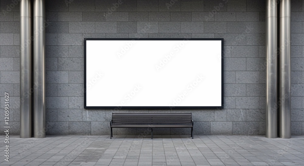 Billboard sign mockup in the urban environment, blank space to display your advertising or branding campaign.
Billboard sign mockup in the urban environment, blank space to display your advertising or branding campaign.