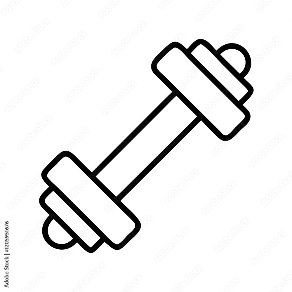 dumbbell icon, dumbbell line art - simple line art of dumbbell, perfect for dumbbell logos and icons dumbbell icon, dumbbell line art - simple line art of dumbbell, perfect for dumbbell logos and icons