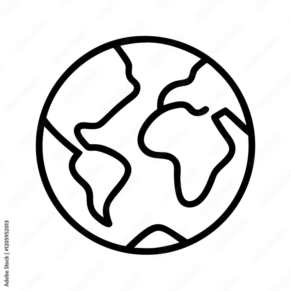 earth icon, earth line art - simple line art of earth, perfect for earth logos and icons earth icon, earth line art - simple line art of earth, perfect for earth logos and icons