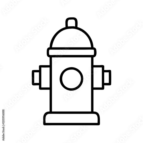 fire hydrant icon, fire hydrant line art - simple line art of fire hydrant, perfect for fire hydrant logos and icons