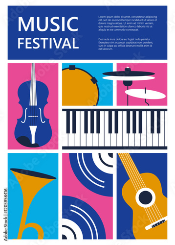 Canvas Print Music festival poster 1