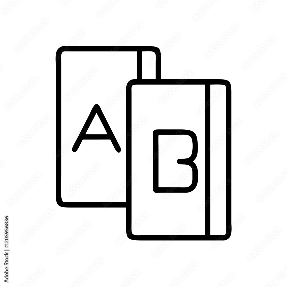 flashcards icon, flashcards line art - simple line art of flashcards, perfect for flashcards logos and icons flashcards icon, flashcards line art - simple line art of flashcards, perfect for flashcards logos and icons