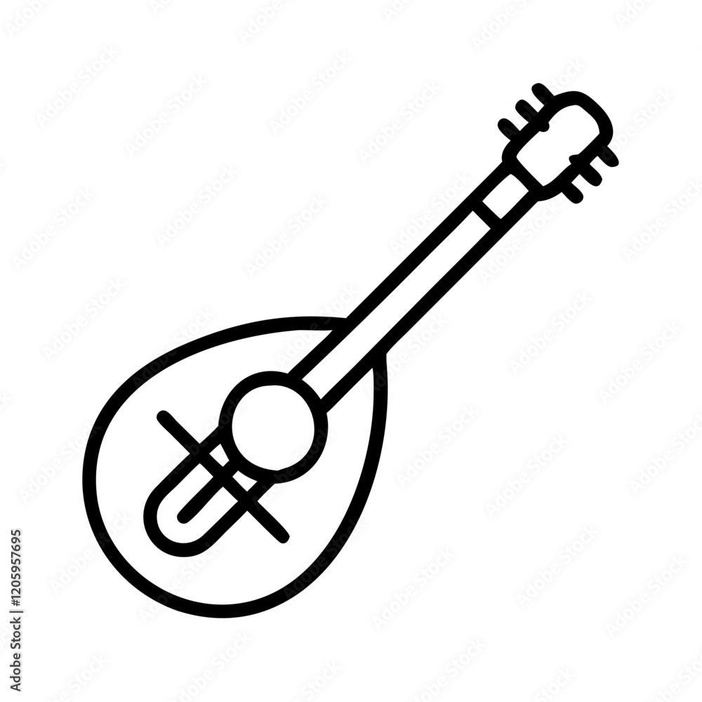 folk mandolin icon, folk mandolin line art - simple line art of folk mandolin, perfect for folk mandolin logos and icons folk mandolin icon, folk mandolin line art - simple line art of folk mandolin, perfect for folk mandolin logos and icons