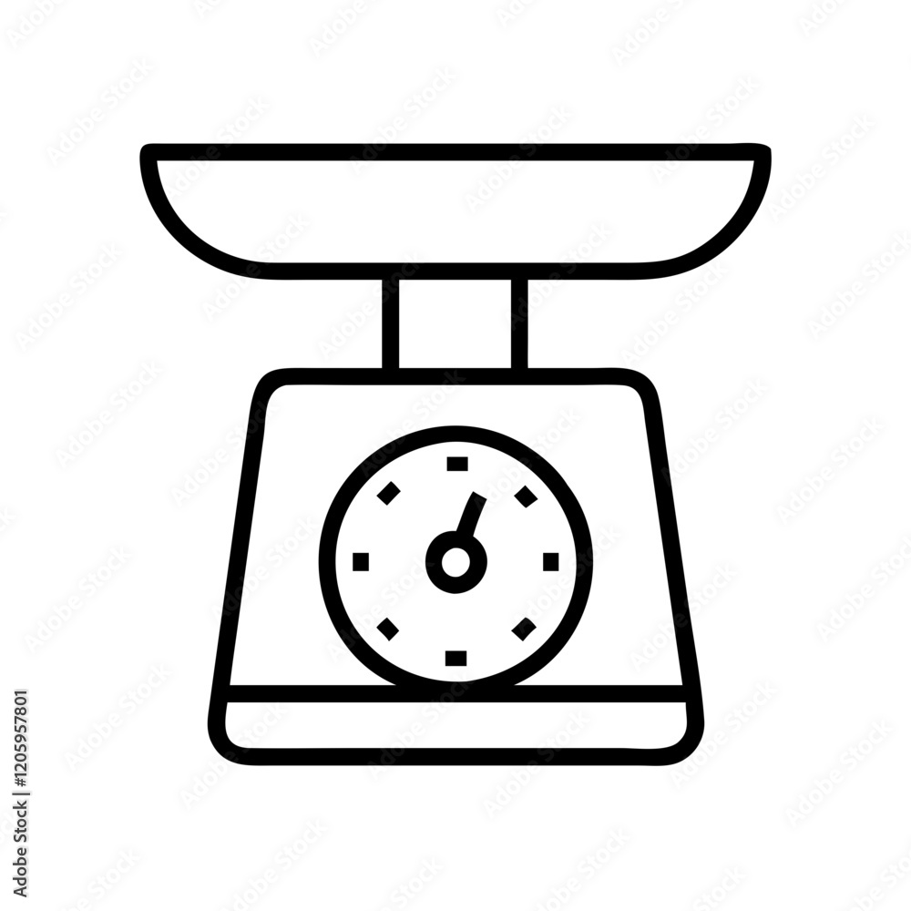 food scale icon, food scale line art - simple line art of food scale, perfect for food scale logos and icons food scale icon, food scale line art - simple line art of food scale, perfect for food scale logos and icons