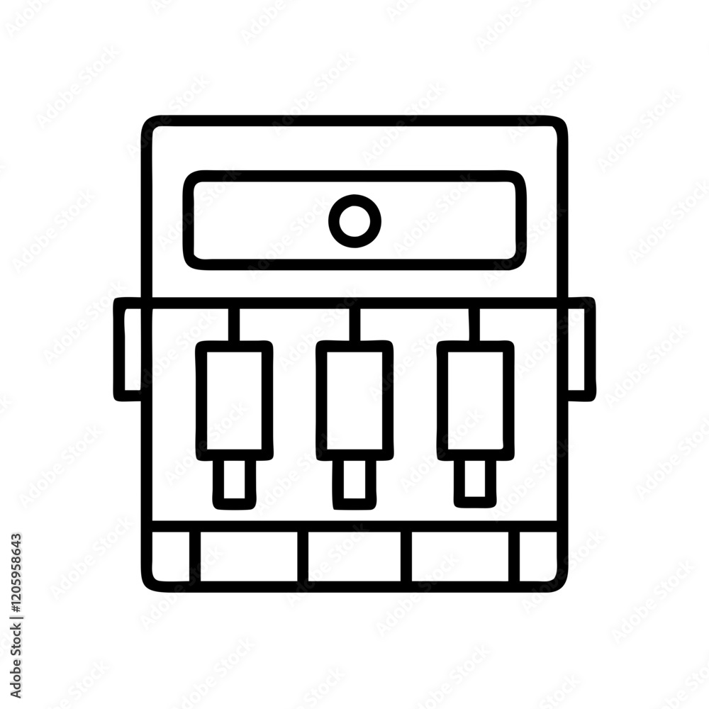 fuse box icon, fuse box line art - simple line art of fuse box, perfect for fuse box logos and icons fuse box icon, fuse box line art - simple line art of fuse box, perfect for fuse box logos and icons