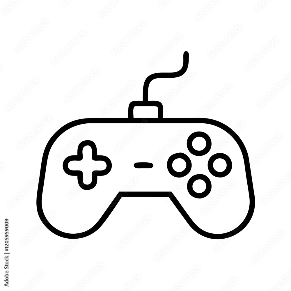 game controller icon, game controller line art - simple line art of game controller, perfect for game controller logos and icons game controller icon, game controller line art - simple line art of game controller, perfect for game controller logos and icons
