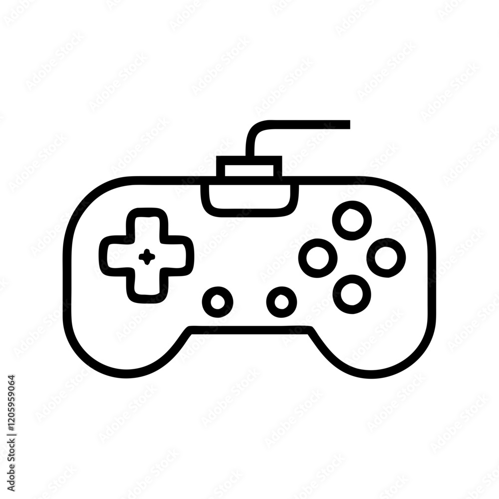gamepad icon, gamepad line art - simple line art of gamepad, perfect for gamepad logos and icons gamepad icon, gamepad line art - simple line art of gamepad, perfect for gamepad logos and icons