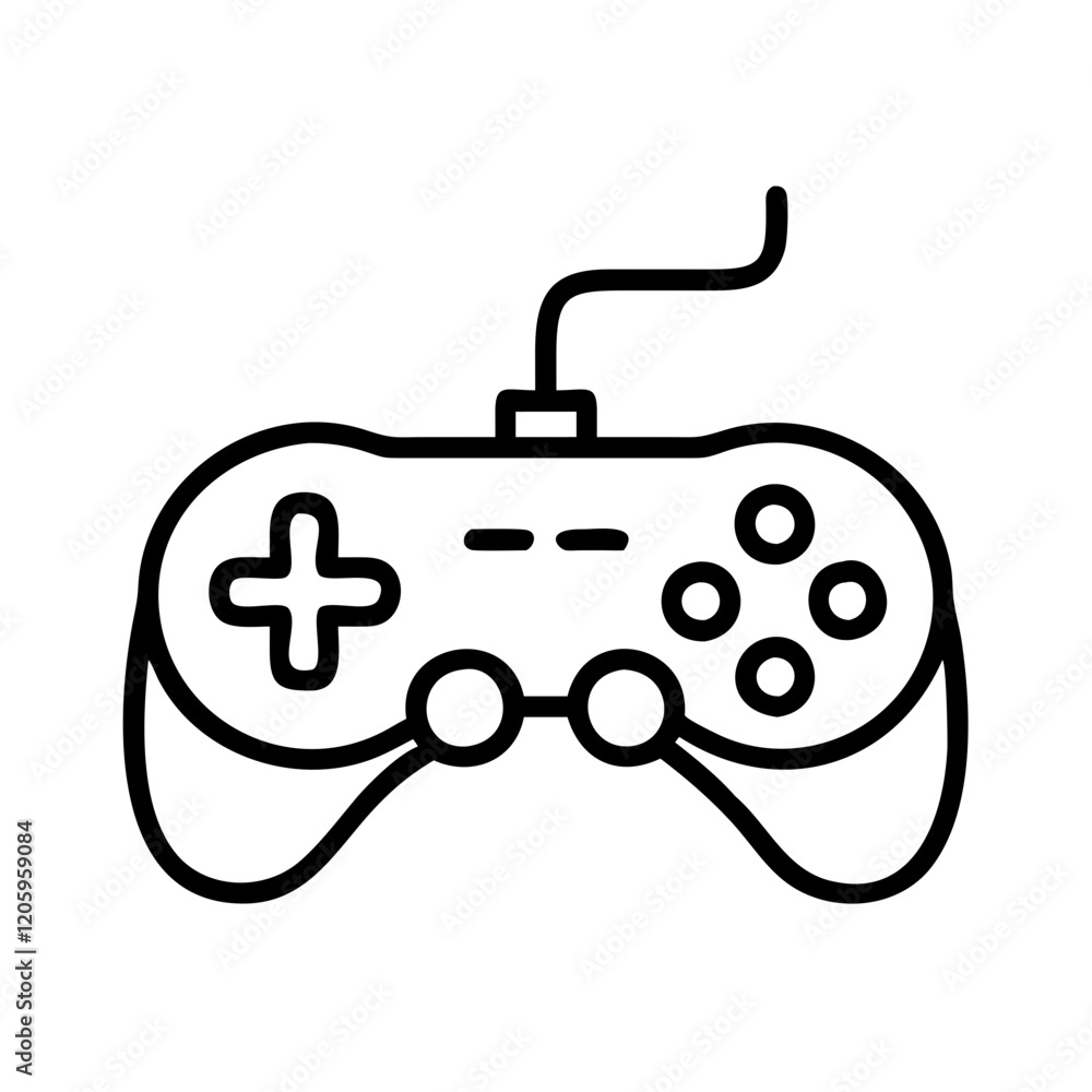 gamepad icon, gamepad line art - simple line art of gamepad, perfect for gamepad logos and icons gamepad icon, gamepad line art - simple line art of gamepad, perfect for gamepad logos and icons