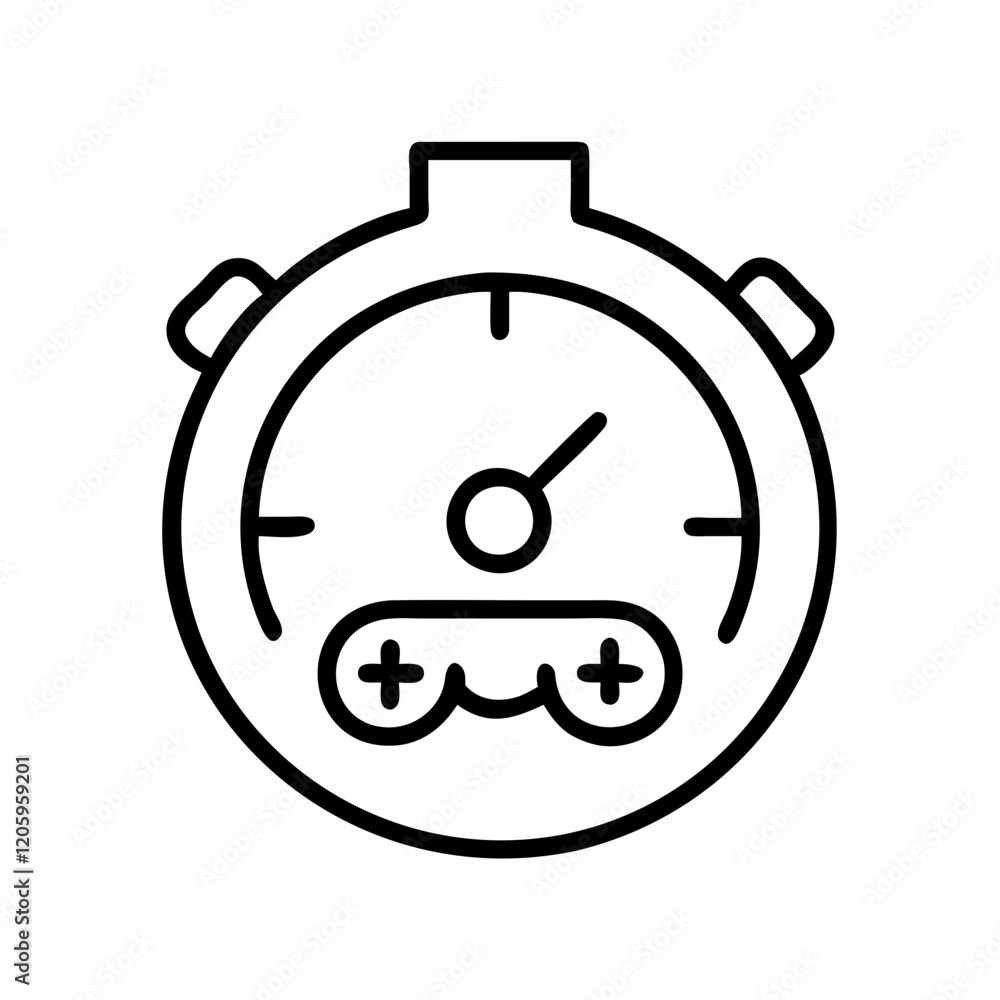 game timer icon, game timer line art - simple line art of game timer, perfect for game timer logos and icons game timer icon, game timer line art - simple line art of game timer, perfect for game timer logos and icons