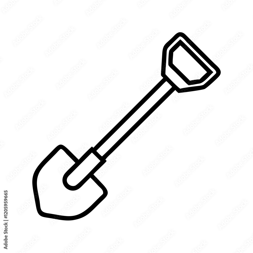 garden shovel icon, garden shovel line art - simple line art of garden shovel, perfect for garden shovel logos and icons garden shovel icon, garden shovel line art - simple line art of garden shovel, perfect for garden shovel logos and icons