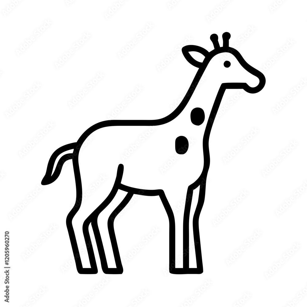 giraffe icon, giraffe line art - simple line art of giraffe, perfect for giraffe logos and icons giraffe icon, giraffe line art - simple line art of giraffe, perfect for giraffe logos and icons