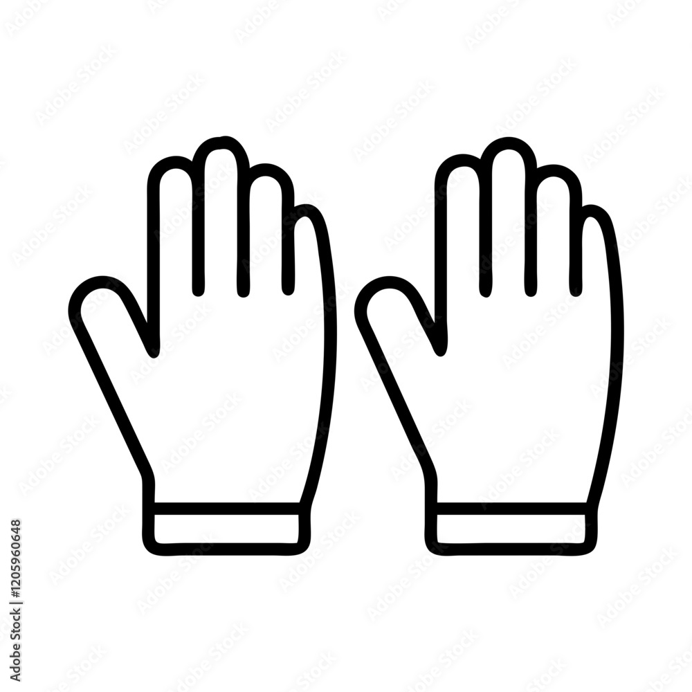gloves icon, gloves line art - simple line art of gloves, perfect for gloves logos and icons gloves icon, gloves line art - simple line art of gloves, perfect for gloves logos and icons