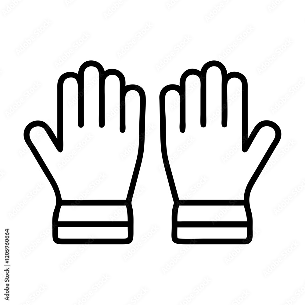 gloves icon, gloves line art - simple line art of gloves, perfect for gloves logos and icons gloves icon, gloves line art - simple line art of gloves, perfect for gloves logos and icons