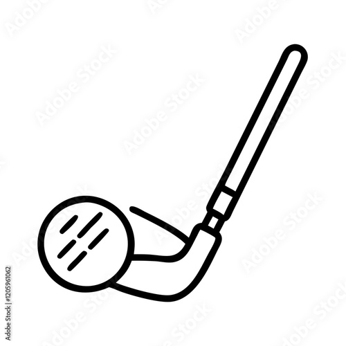 golf club icon, golf club line art - simple line art of golf club, perfect for golf club logos and icons