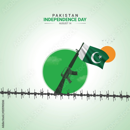 Pakistan Independence Day. Pakistan independence Day creative Design for social media post