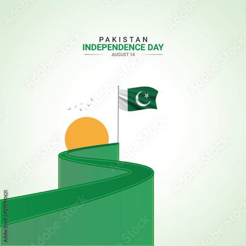 Pakistan Independence Day. Pakistan independence Day creative Design for social media post