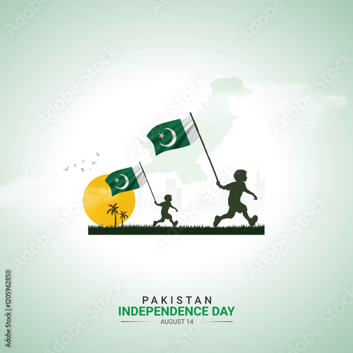 Pakistan Independence Day. Pakistan independence Day creative Design for social media post