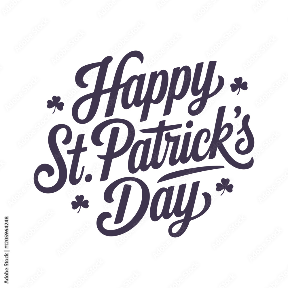 Happy St. Patrick's Day Typography Design Happy St. Patrick's Day Typography Design