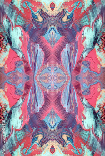 Kaleidoscopic Abstract Art with Vibrant Multicolor Patterns and Intricate Swirl Designs