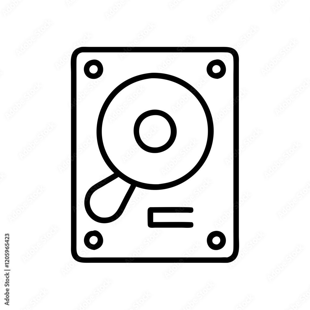 hard drive icon, hard drive line art - simple line art of hard drive, perfect for hard drive logos and icons hard drive icon, hard drive line art - simple line art of hard drive, perfect for hard drive logos and icons