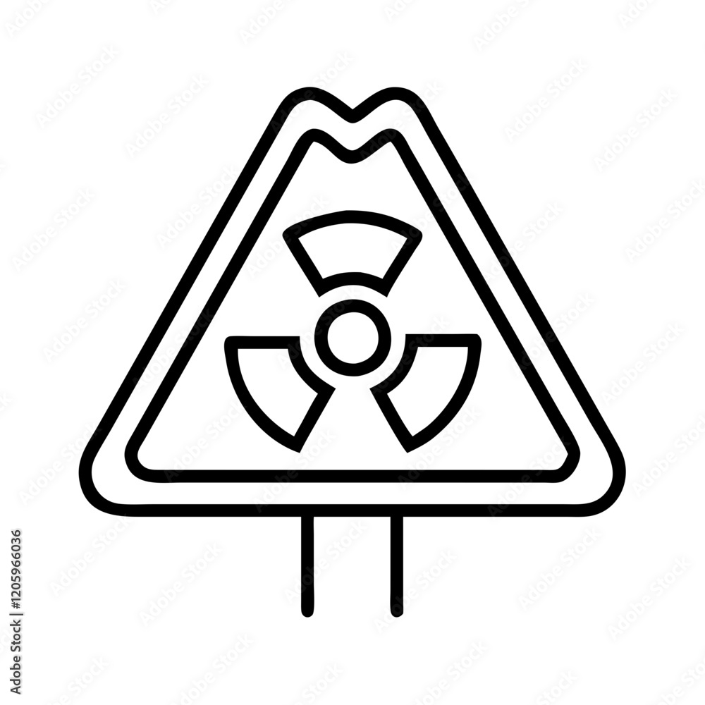 hazard sign icon, hazard sign line art - simple line art of hazard sign, perfect for hazard sign logos and icons hazard sign icon, hazard sign line art - simple line art of hazard sign, perfect for hazard sign logos and icons