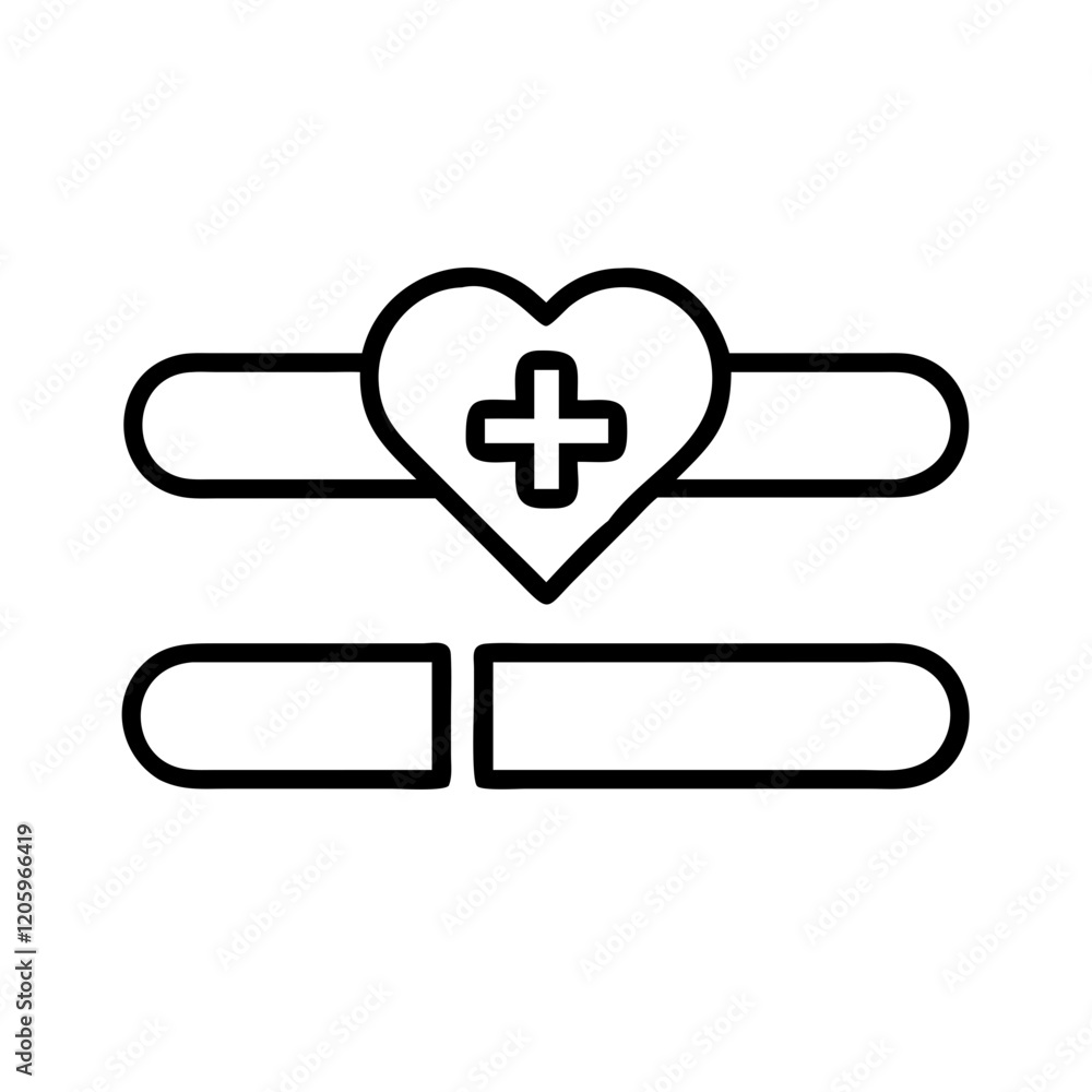 Obraz premium health bar icon, health bar line art - simple line art of health bar, perfect for health bar logos and icons