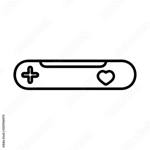 health bar icon, health bar line art - simple line art of health bar, perfect for health bar logos and icons