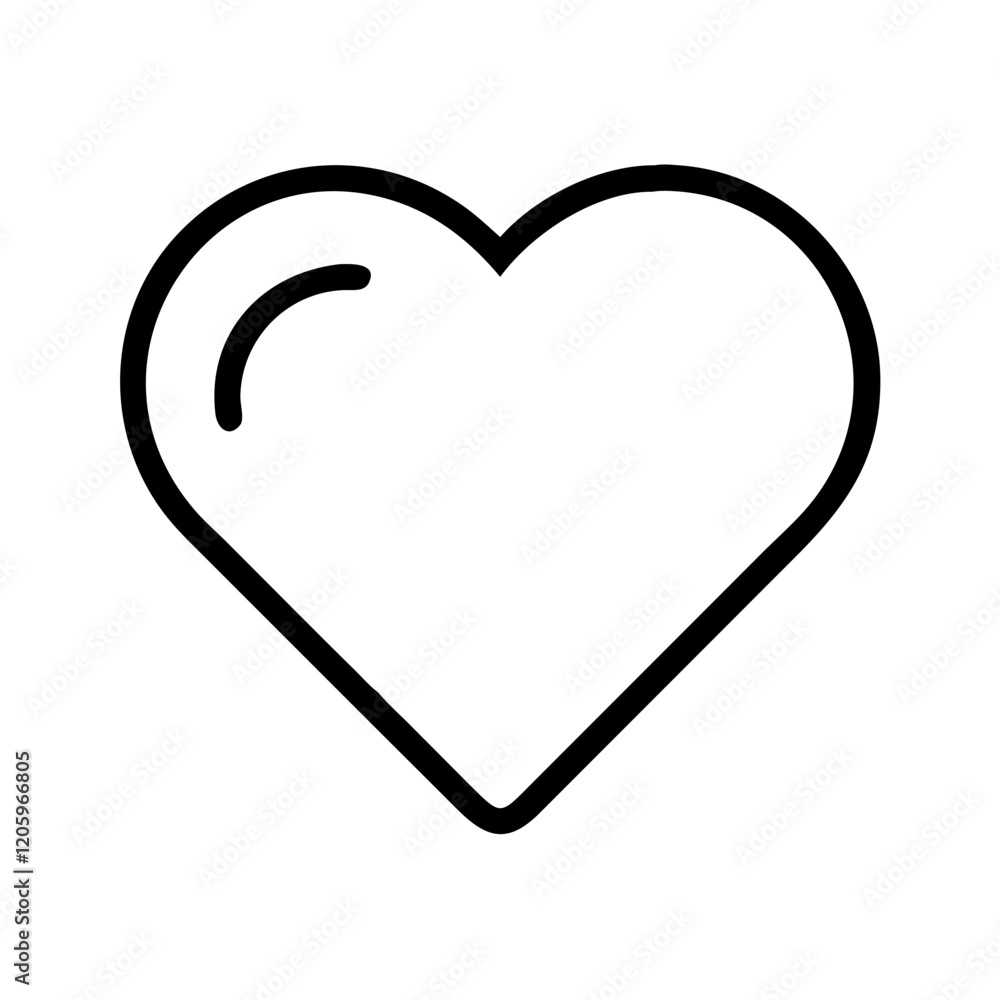 heart icon, heart line art - simple line art of heart, perfect for heart logos and icons heart icon, heart line art - simple line art of heart, perfect for heart logos and icons
