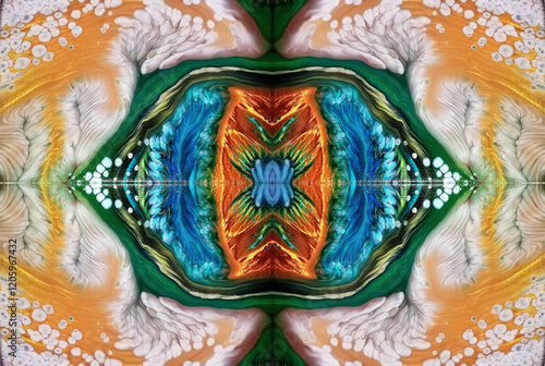 Kaleidoscopic Abstract Art with Vibrant Multicolor Patterns and Intricate Swirl Designs
