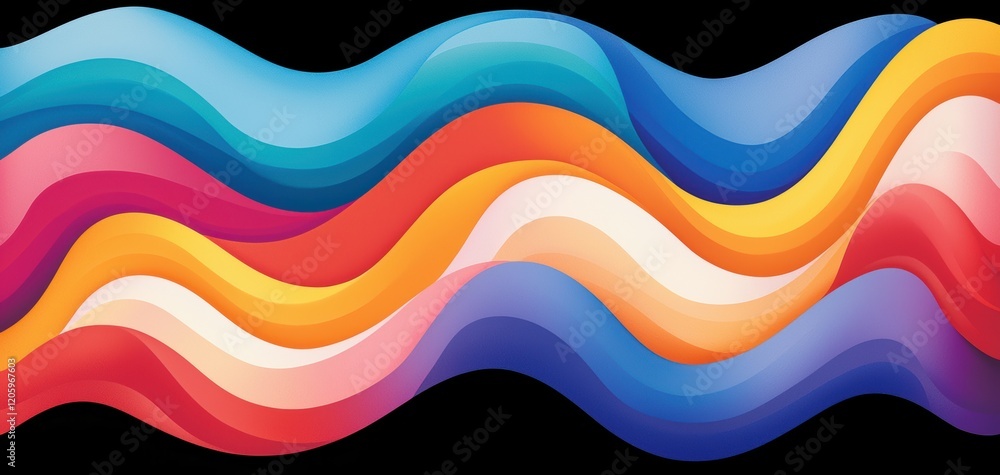 Vibrant abstract waves digital art colorful design studio top-down view modern aesthetic Vibrant abstract waves digital art colorful design studio top-down view modern aesthetic