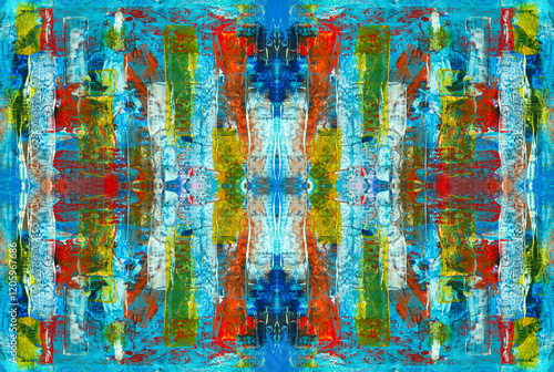 Kaleidoscopic Abstract Art with Vibrant Multicolor Patterns and Intricate Swirl Designs