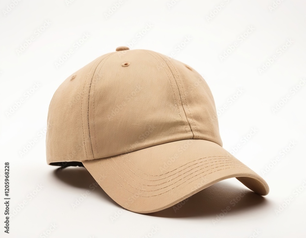 Fototapeta premium A stylish beige cap, perfect for casual outings and sunny days.