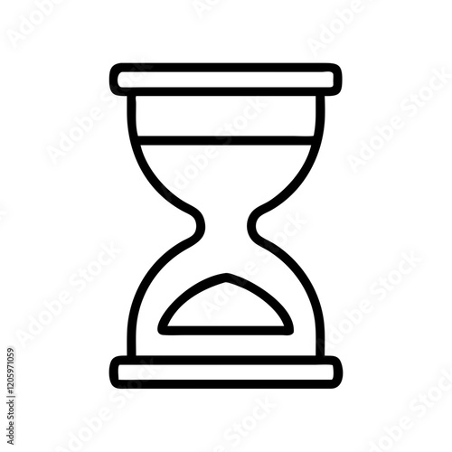 hourglass icon, hourglass line art - simple line art of hourglass, perfect for hourglass logos and icons