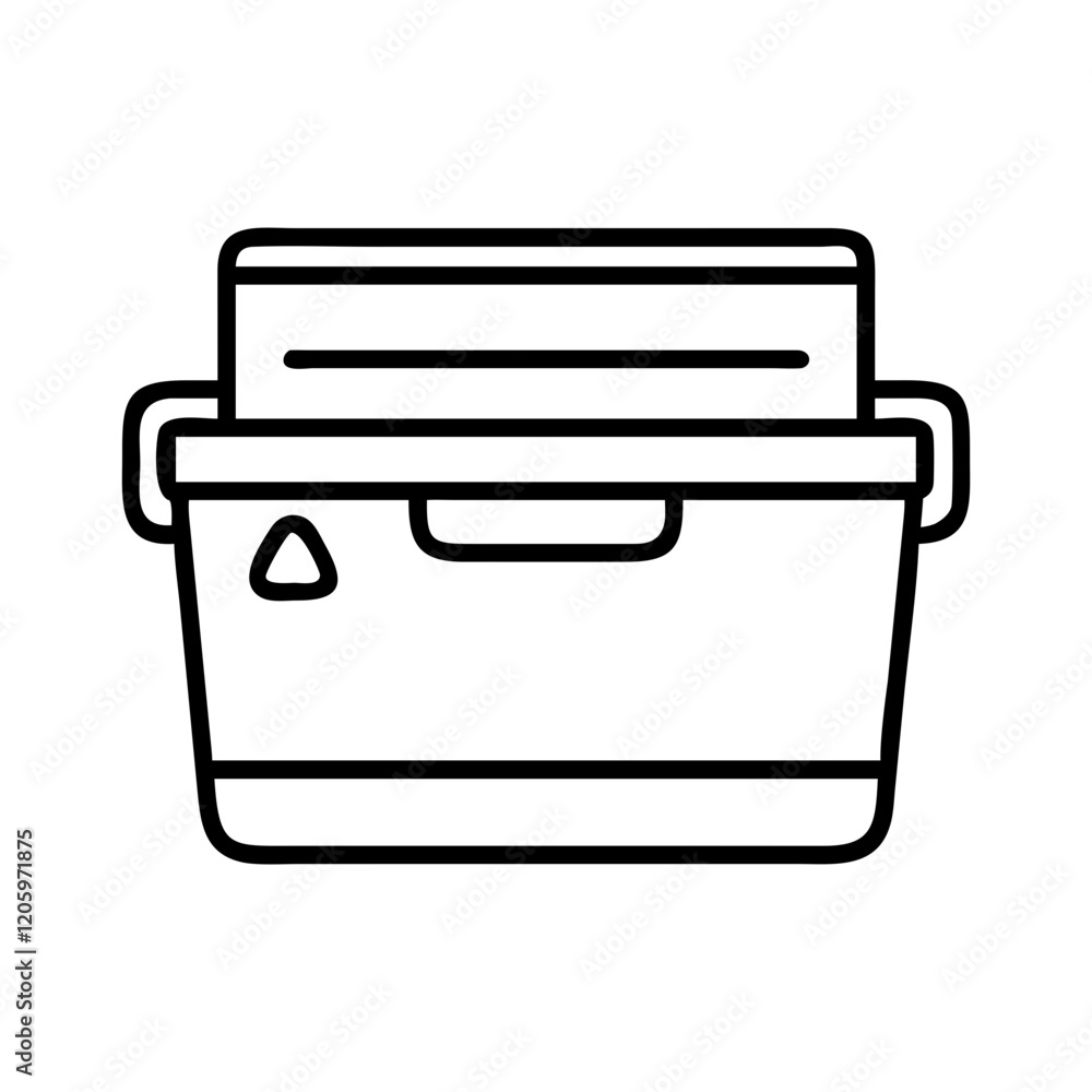 ice chest icon, ice chest line art - simple line art of ice chest, perfect for ice chest logos and icons ice chest icon, ice chest line art - simple line art of ice chest, perfect for ice chest logos and icons
