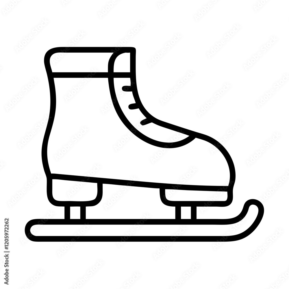ice skating icon, ice skating line art - simple line art of ice skating, perfect for ice skating logos and icons ice skating icon, ice skating line art - simple line art of ice skating, perfect for ice skating logos and icons