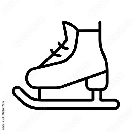 ice skating icon, ice skating line art - simple line art of ice skating, perfect for ice skating logos and icons
