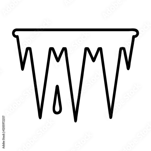 icicles icon, icicles line art - simple line art of icicles, perfect for icicles logos and icons